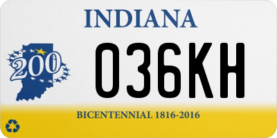 IN license plate 036KH