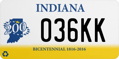 IN license plate 036KK