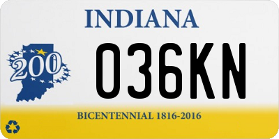 IN license plate 036KN