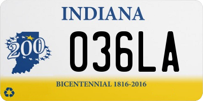 IN license plate 036LA