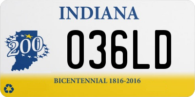 IN license plate 036LD
