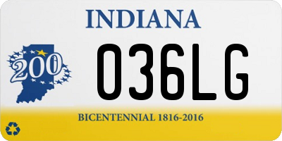 IN license plate 036LG