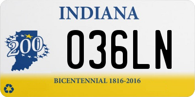 IN license plate 036LN