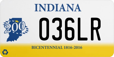 IN license plate 036LR