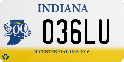 IN license plate 036LU