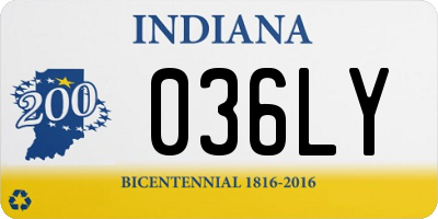 IN license plate 036LY