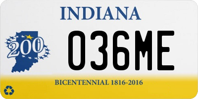 IN license plate 036ME