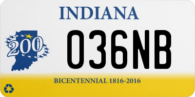 IN license plate 036NB