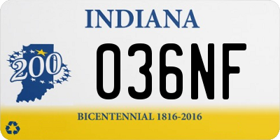 IN license plate 036NF