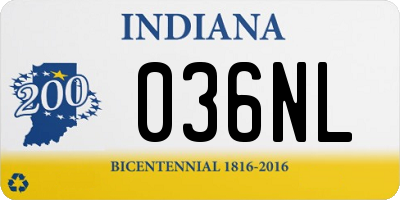 IN license plate 036NL