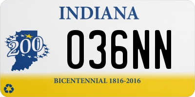 IN license plate 036NN