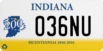 IN license plate 036NU