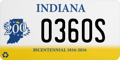 IN license plate 036OS