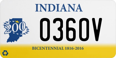 IN license plate 036OV