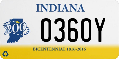 IN license plate 036OY