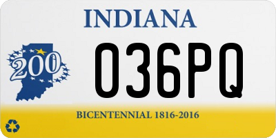 IN license plate 036PQ