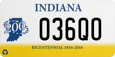 IN license plate 036QO