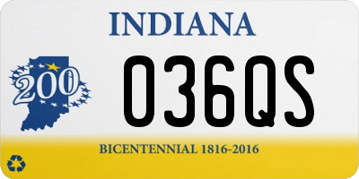 IN license plate 036QS