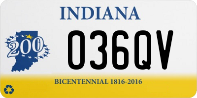 IN license plate 036QV