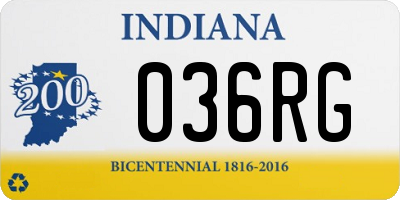 IN license plate 036RG