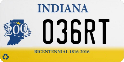 IN license plate 036RT