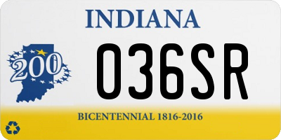 IN license plate 036SR