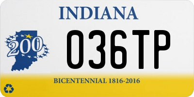 IN license plate 036TP