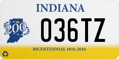 IN license plate 036TZ