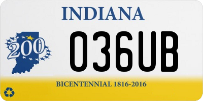 IN license plate 036UB