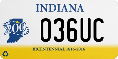 IN license plate 036UC