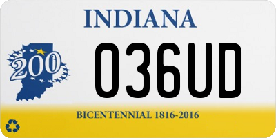 IN license plate 036UD