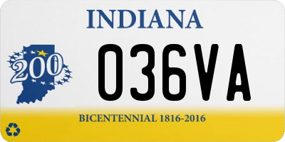 IN license plate 036VA