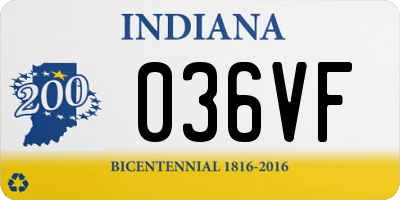 IN license plate 036VF