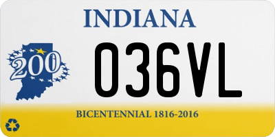 IN license plate 036VL