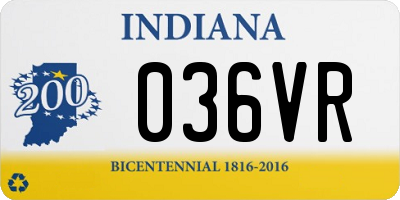 IN license plate 036VR