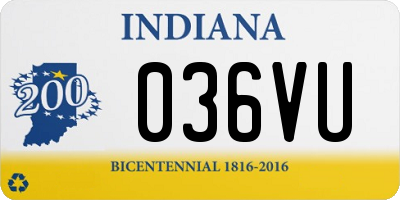 IN license plate 036VU