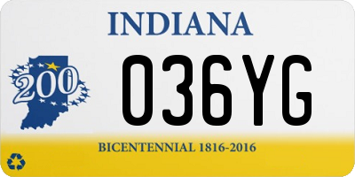 IN license plate 036YG