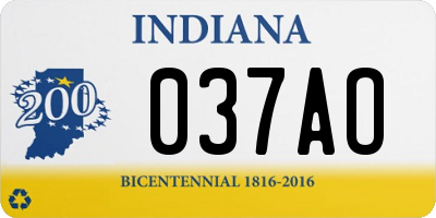 IN license plate 037AO
