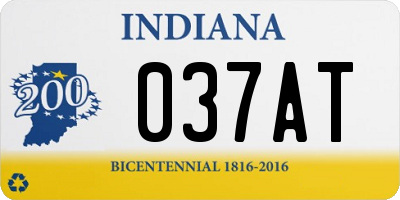 IN license plate 037AT