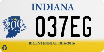 IN license plate 037EG