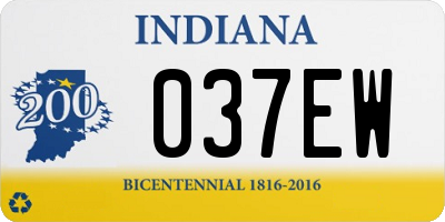 IN license plate 037EW