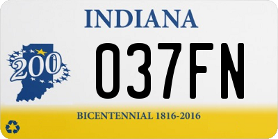 IN license plate 037FN