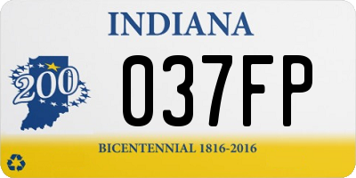 IN license plate 037FP