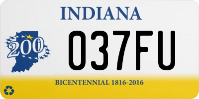 IN license plate 037FU