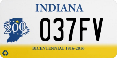 IN license plate 037FV