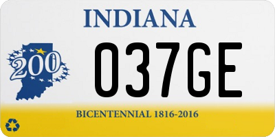 IN license plate 037GE