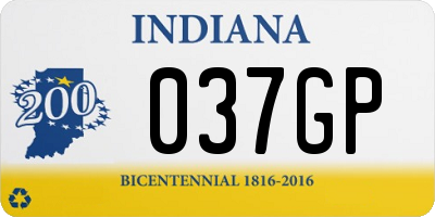 IN license plate 037GP