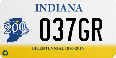 IN license plate 037GR