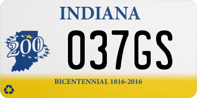 IN license plate 037GS