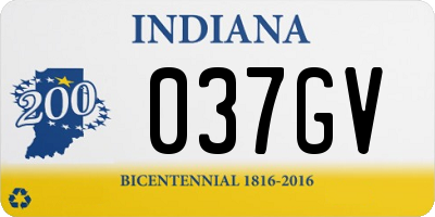 IN license plate 037GV